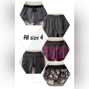Lululemon Women's Athletic Shorts Lot